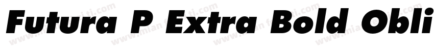 Futura P Extra Bold Oblique字体转换
